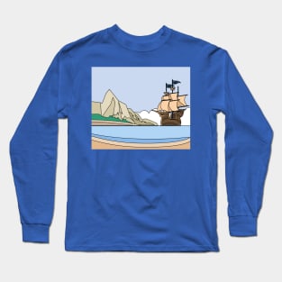 Ships In The Middle Of The Lake Ocean Long Sleeve T-Shirt